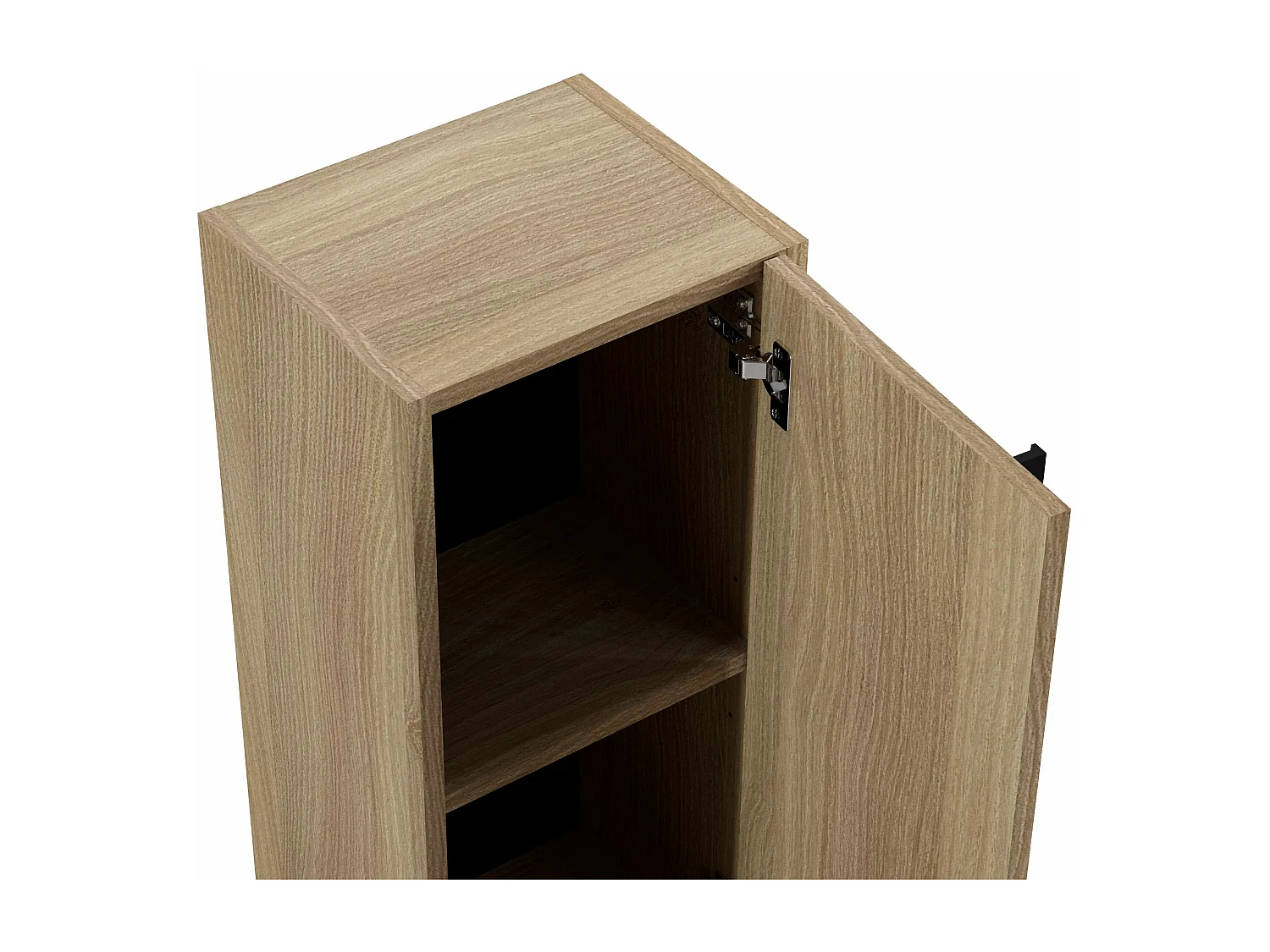 Colonne de salle de bain ANGI 2 portes 140x30x27 cm chêne T-BATH