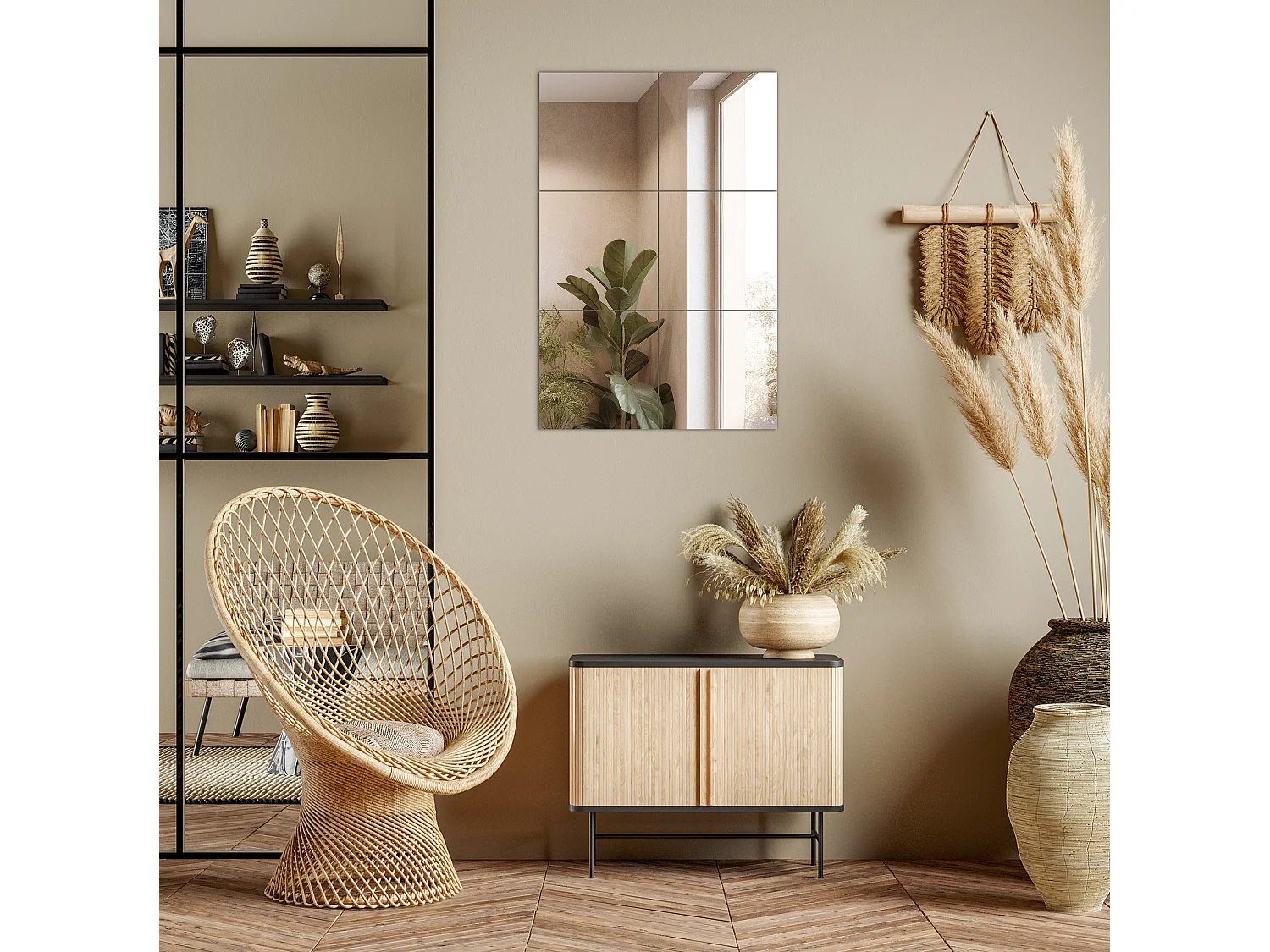 Fliesen Quadratische Spiegel 6x16x16cm Selbstklebende Wandfliesen Einfache Montage Dekorative