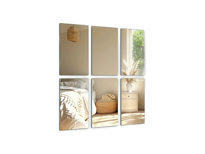 Spiege Fliesen Geschliffen Selbstklebend 6x30x20cm Montagefertig Dekorative Fliesen für Küche und Bad