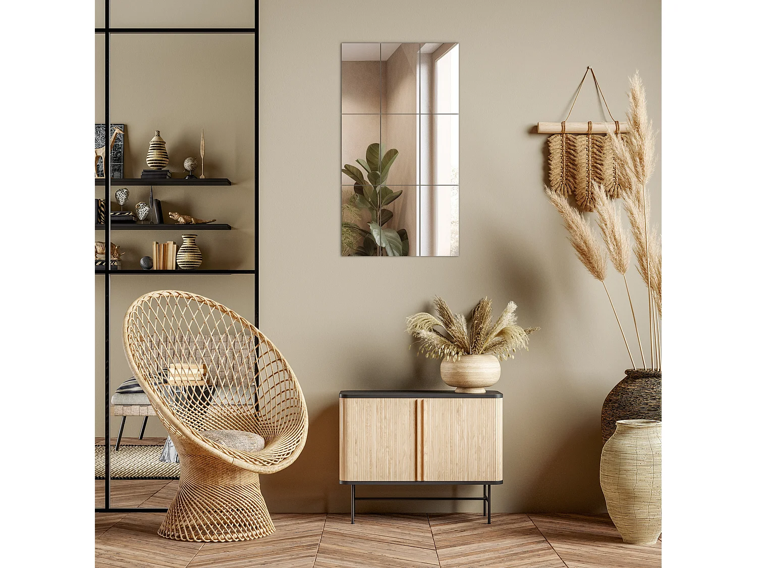 Spiegeltegels 6x30x20cm Gepolijst Zelfklevend Tegels Eenvoudige Installatie Voor de Keuken en Badkamer