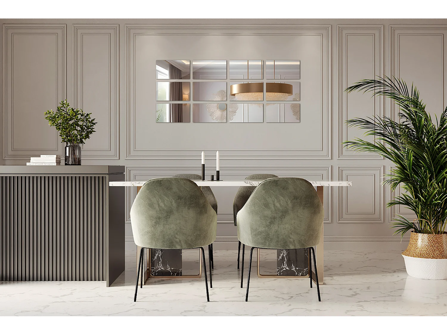 Spiegeltegels 6x30x20cm Gepolijst Zelfklevend Tegels Eenvoudige Installatie Voor de Keuken en Badkamer