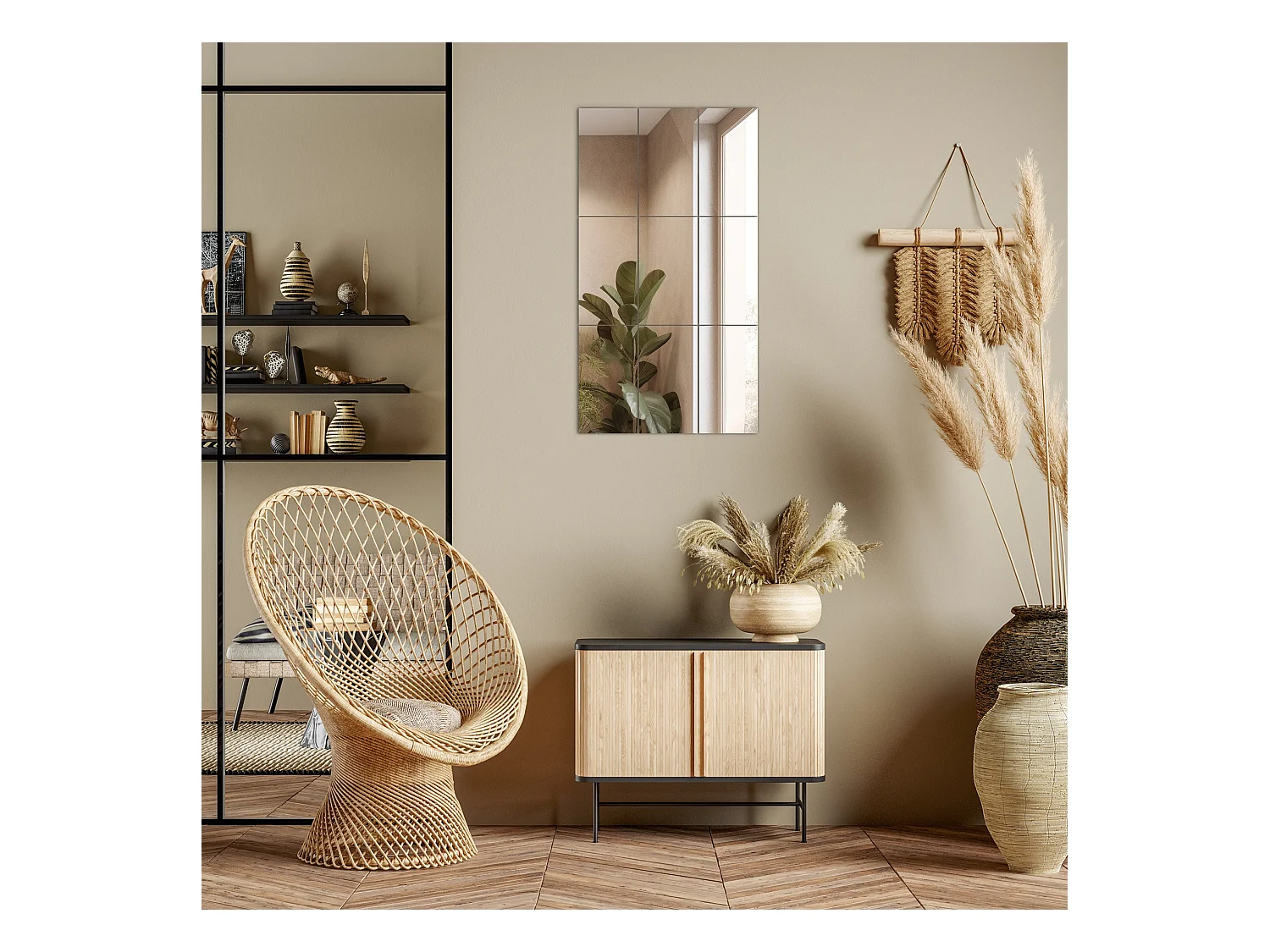 Spiege Fliesen Geschliffen Selbstklebend 6x30x20cm Montagefertig Dekorative Fliesen für Küche und Bad