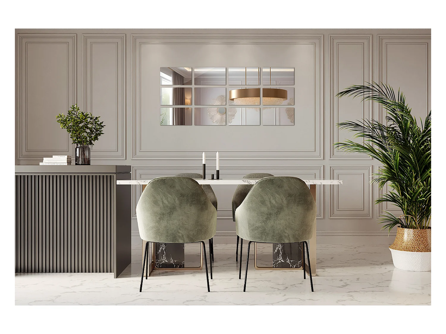 Spiege Fliesen Geschliffen Selbstklebend 6x30x20cm Montagefertig Dekorative Fliesen für Küche und Bad