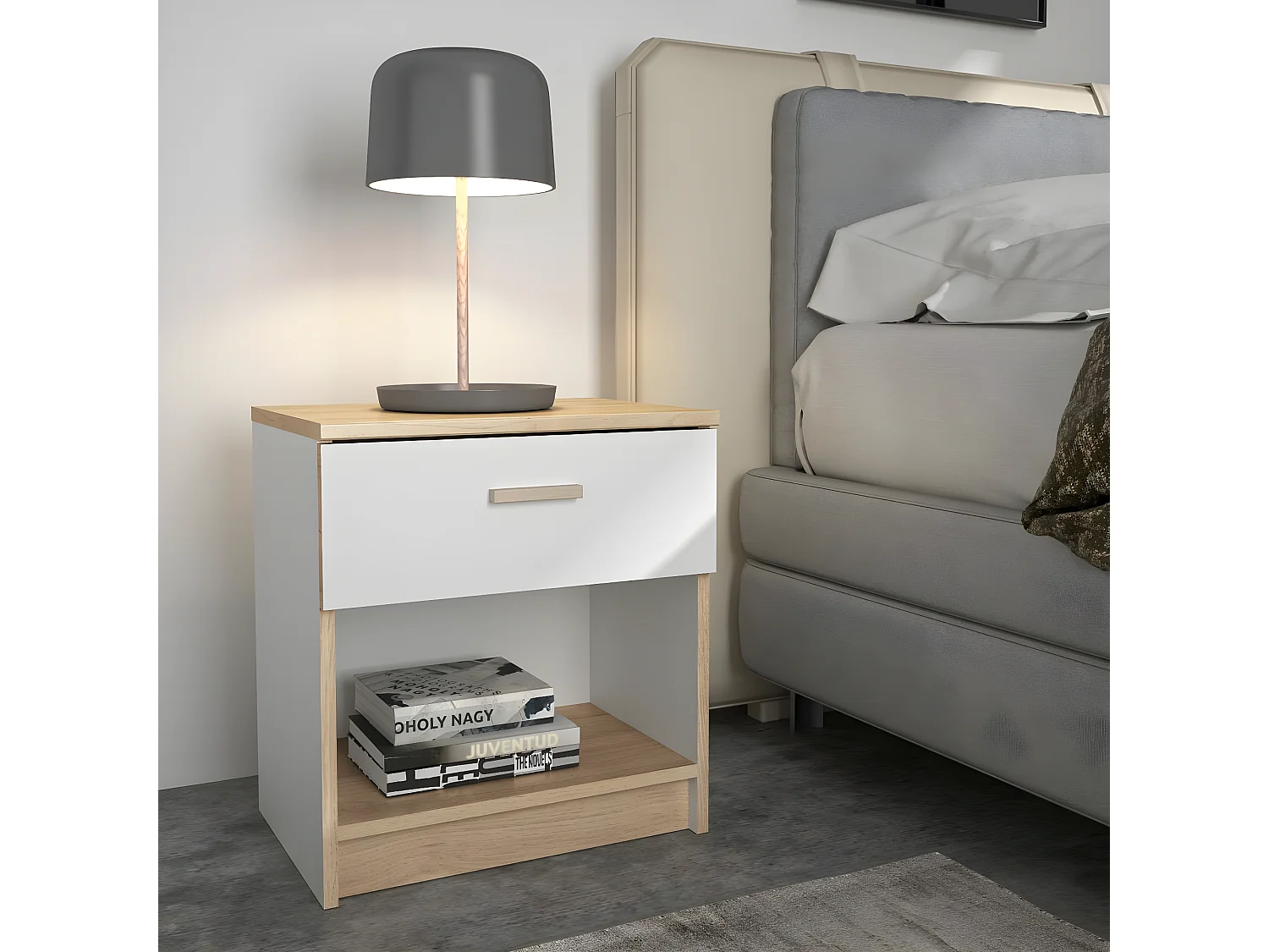 Chevet 1 tiroir H52 cm Tulle