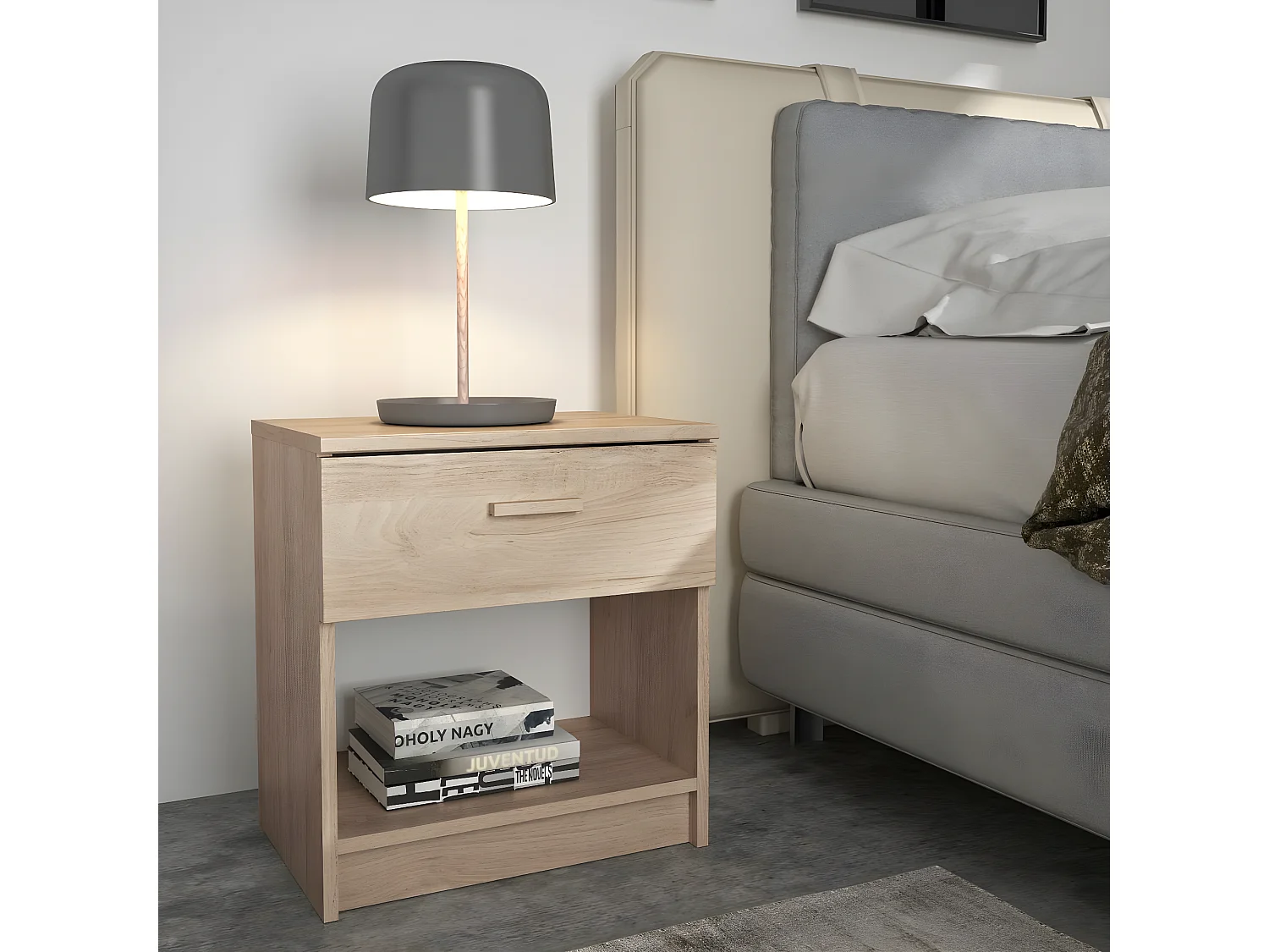 Chevet 1 tiroir H52 cm Tulle