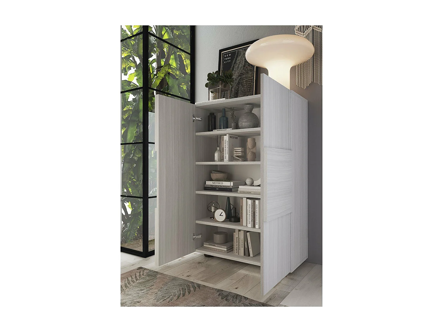 Opbergmeubel met 2 multifunctionele deuren Dama - H115,5 cm