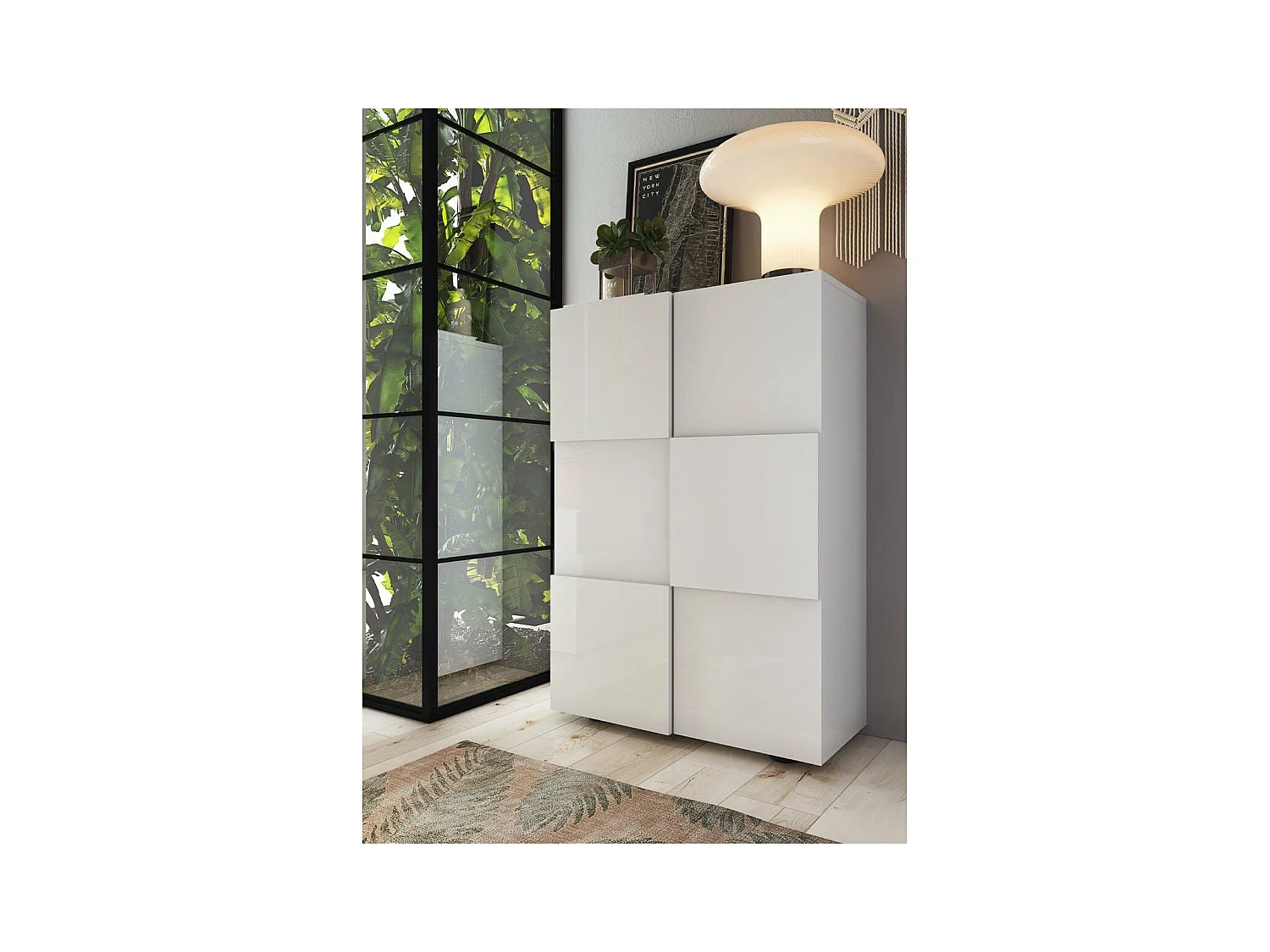 Meuble de rangement 2 portes H 115,5 cm - DAMA