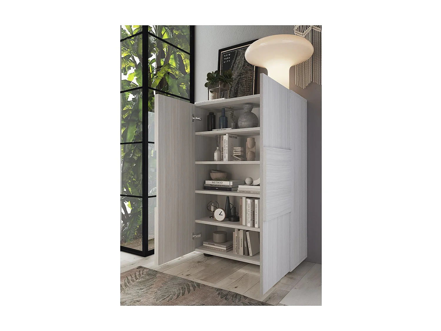 Mueble de almacenamiento de 2 puertas multifuncional Dama - H115,5 cm