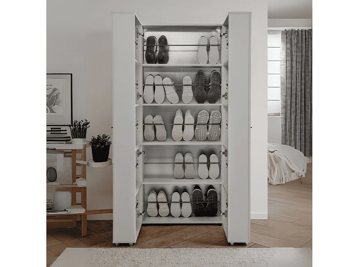 Armoire à chaussures 15 compartiments Lugo - L74 cm