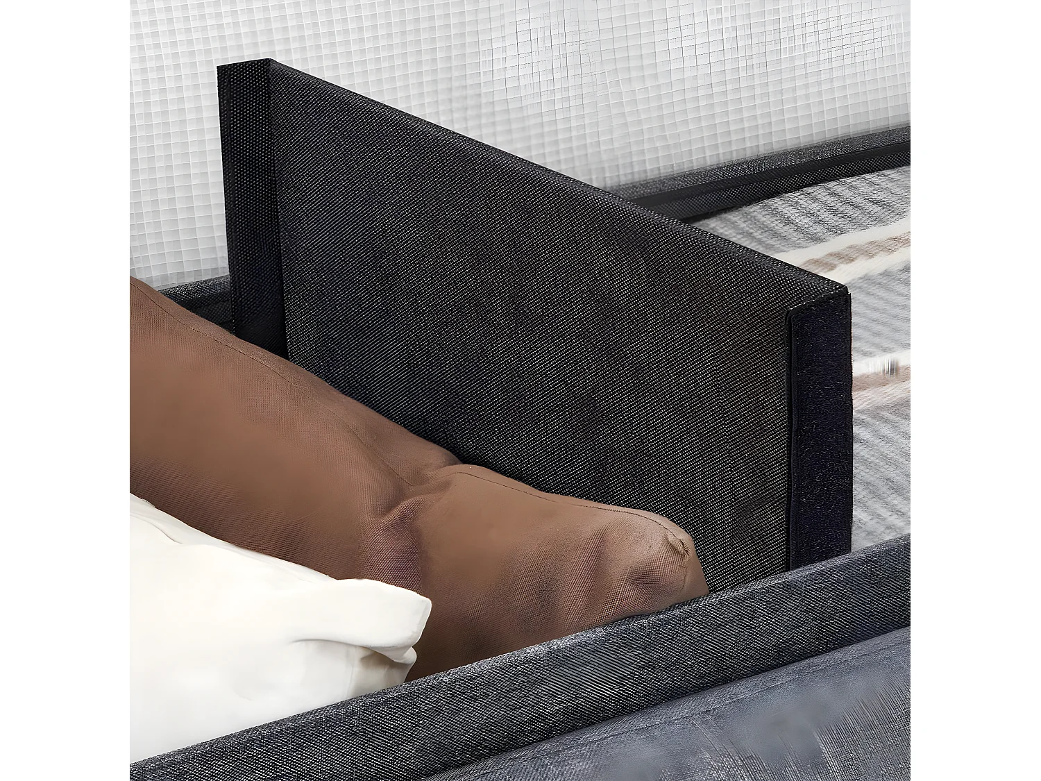 Coffre de rangement capitonné - L110 cm