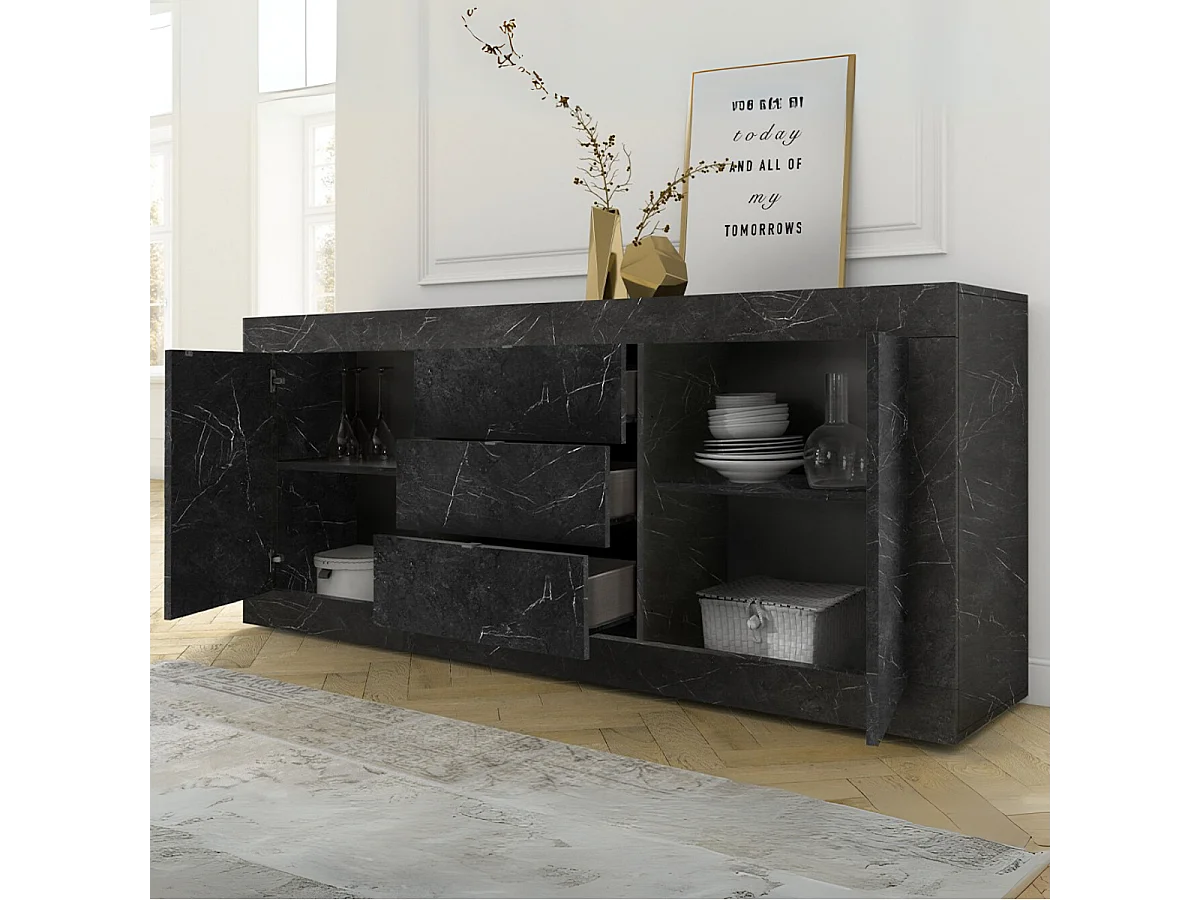 Buffet 2 portes 3 tiroirs L210 cm - Initial