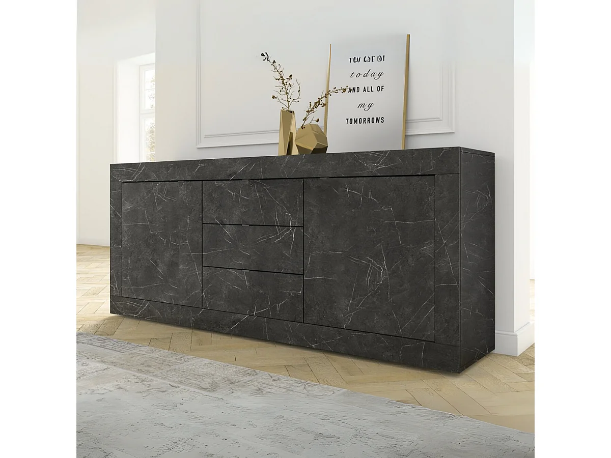 Buffet 2 deuren 3 laden L210 cm - Initial