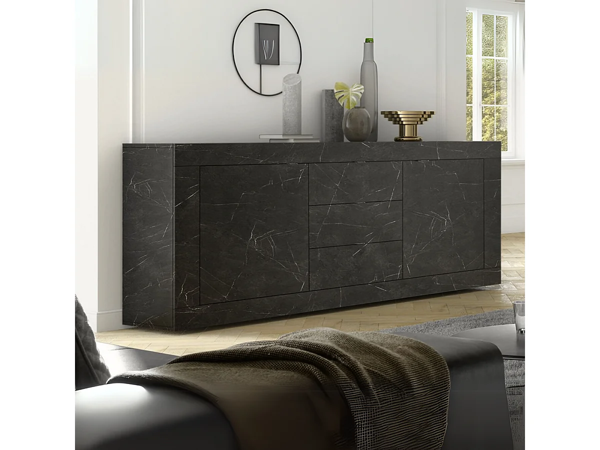 Buffet 2 deuren 3 laden L210 cm - Initial