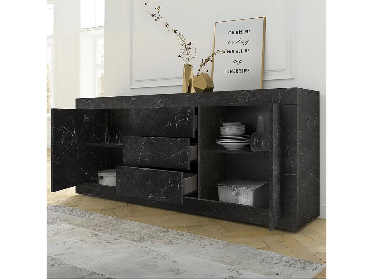 Buffet 2 deuren 3 laden L210 cm - Initial