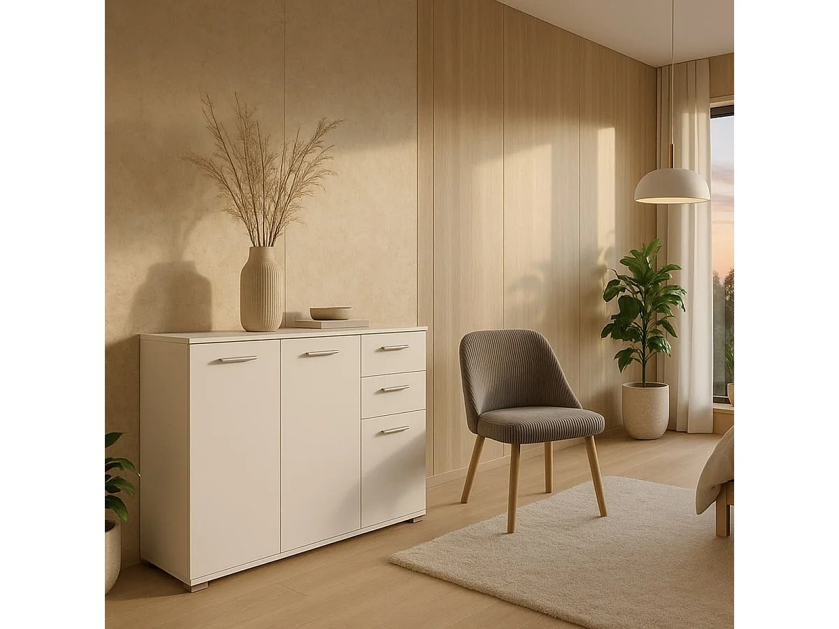 Enfilade 2+1 portes et 2 tiroirs H82,4 cm - IZZY