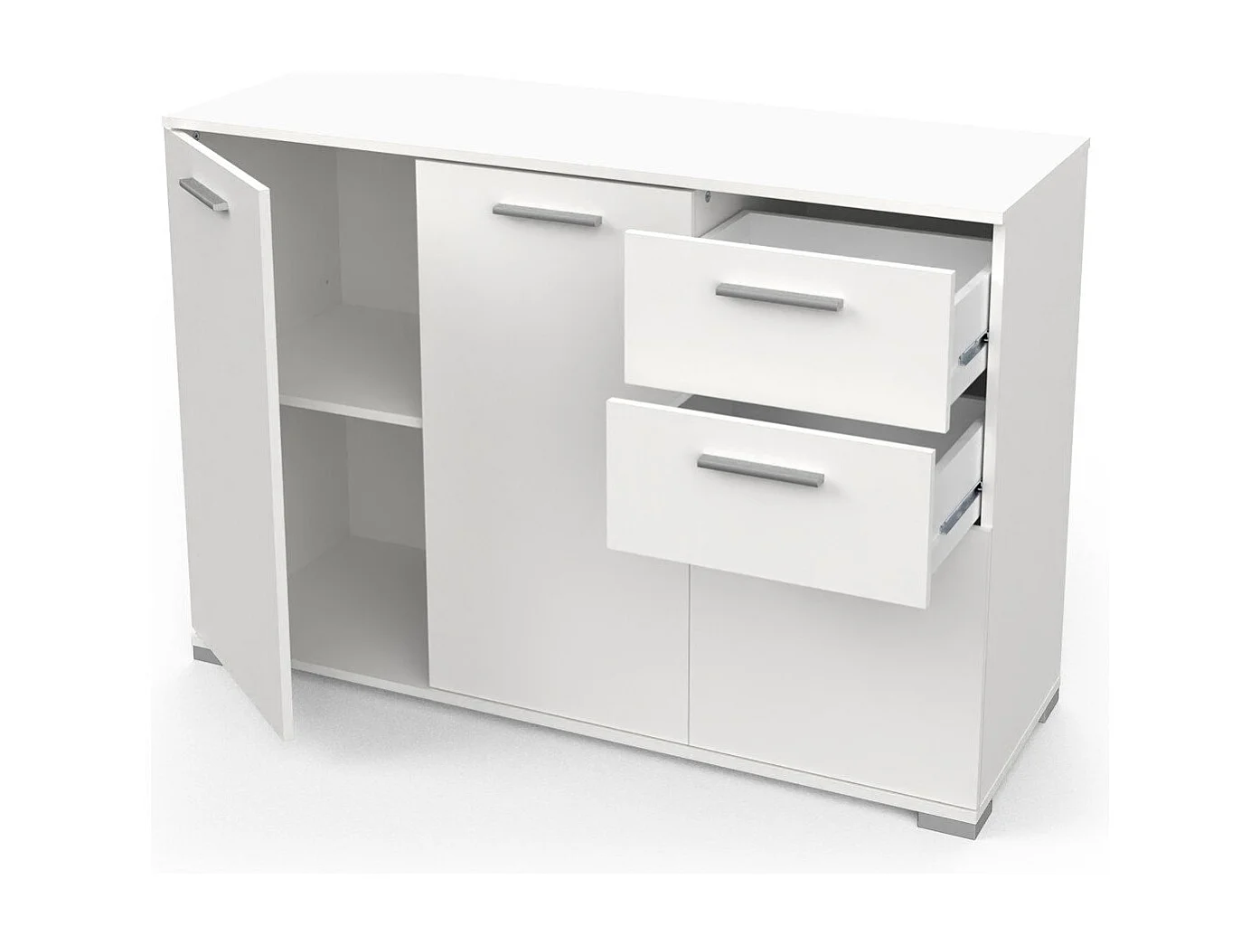 Enfilade 2+1 portes et 2 tiroirs H82,4 cm - IZZY