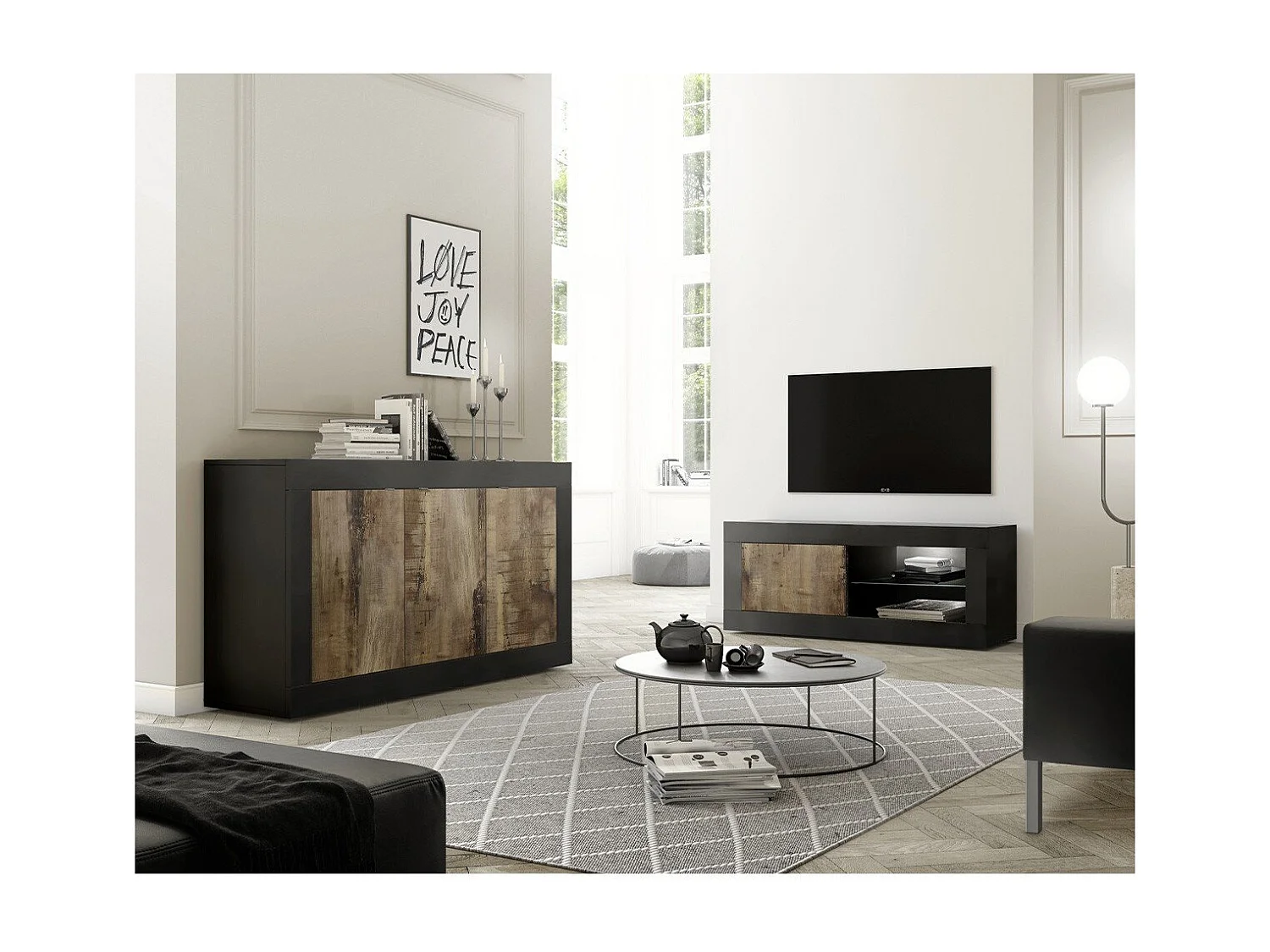 Kredens 3-drzwiowy Initial - L160 cm