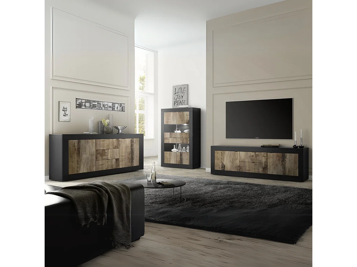 Buffet 2 deuren 3 laden L210 cm - Initial