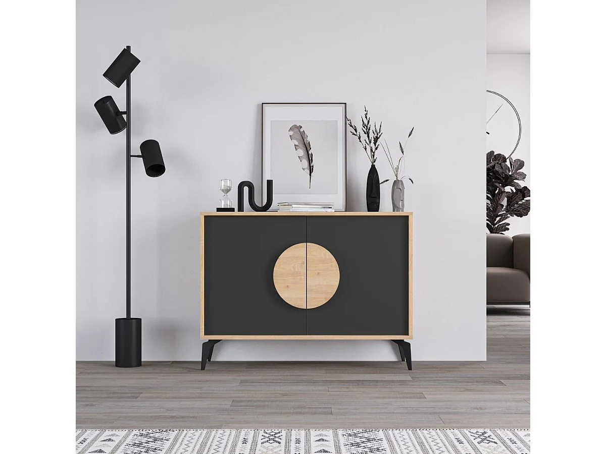 Buffet 2 portes avec pieds en métal L110 cm - VAE