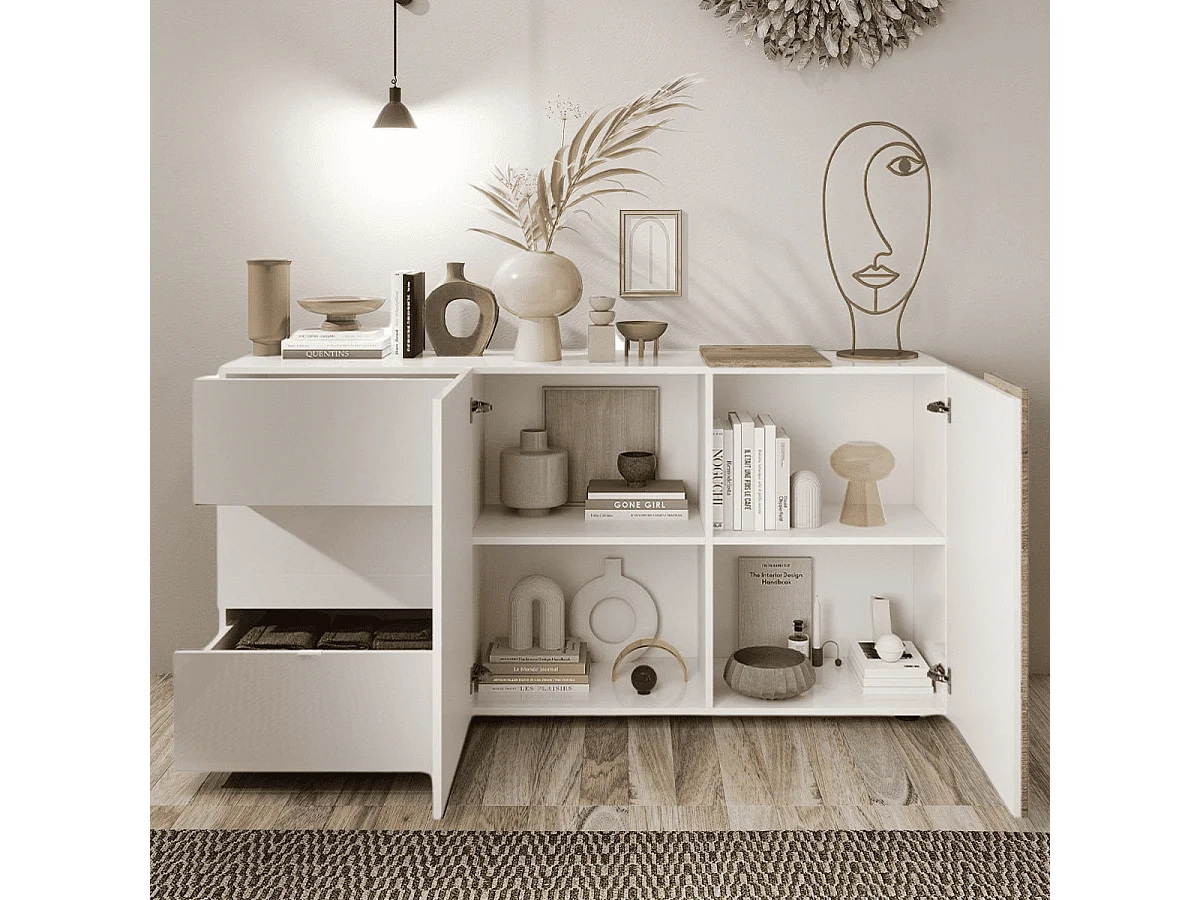 Buffet 2 Porte 3 Cassetti L181 cm - Plutone