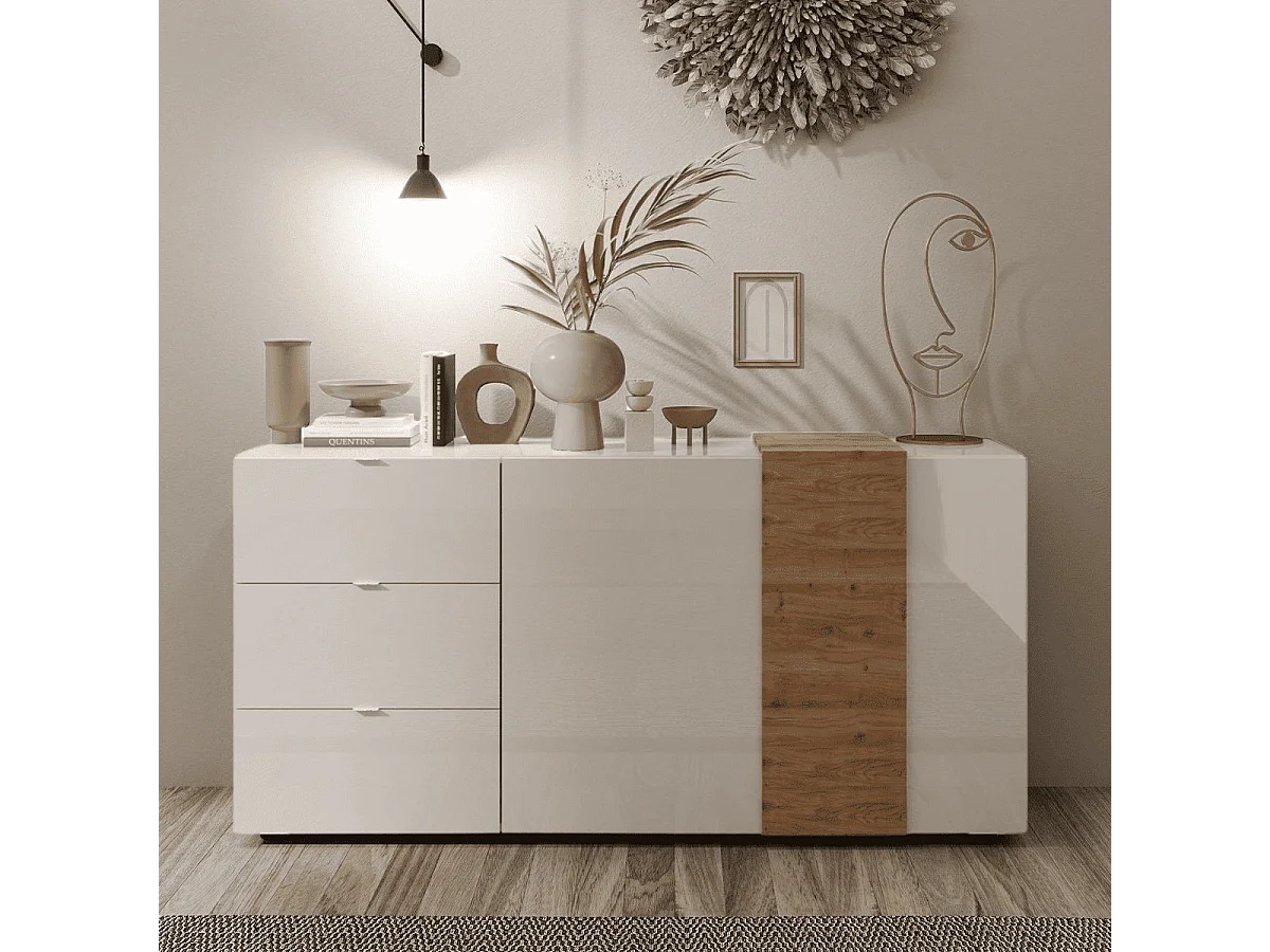 Buffet 2 Portes 3 Tiroirs L181 cm - Pluton