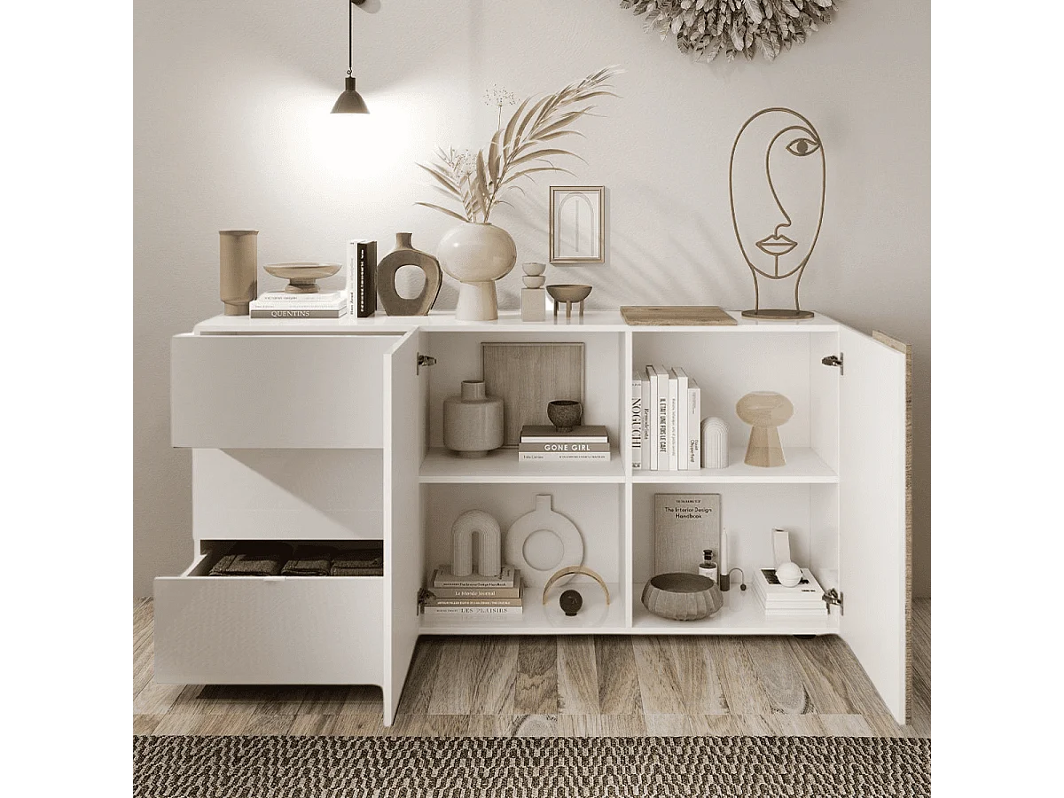 Buffet 2 Portes 3 Tiroirs L181 cm - Pluton