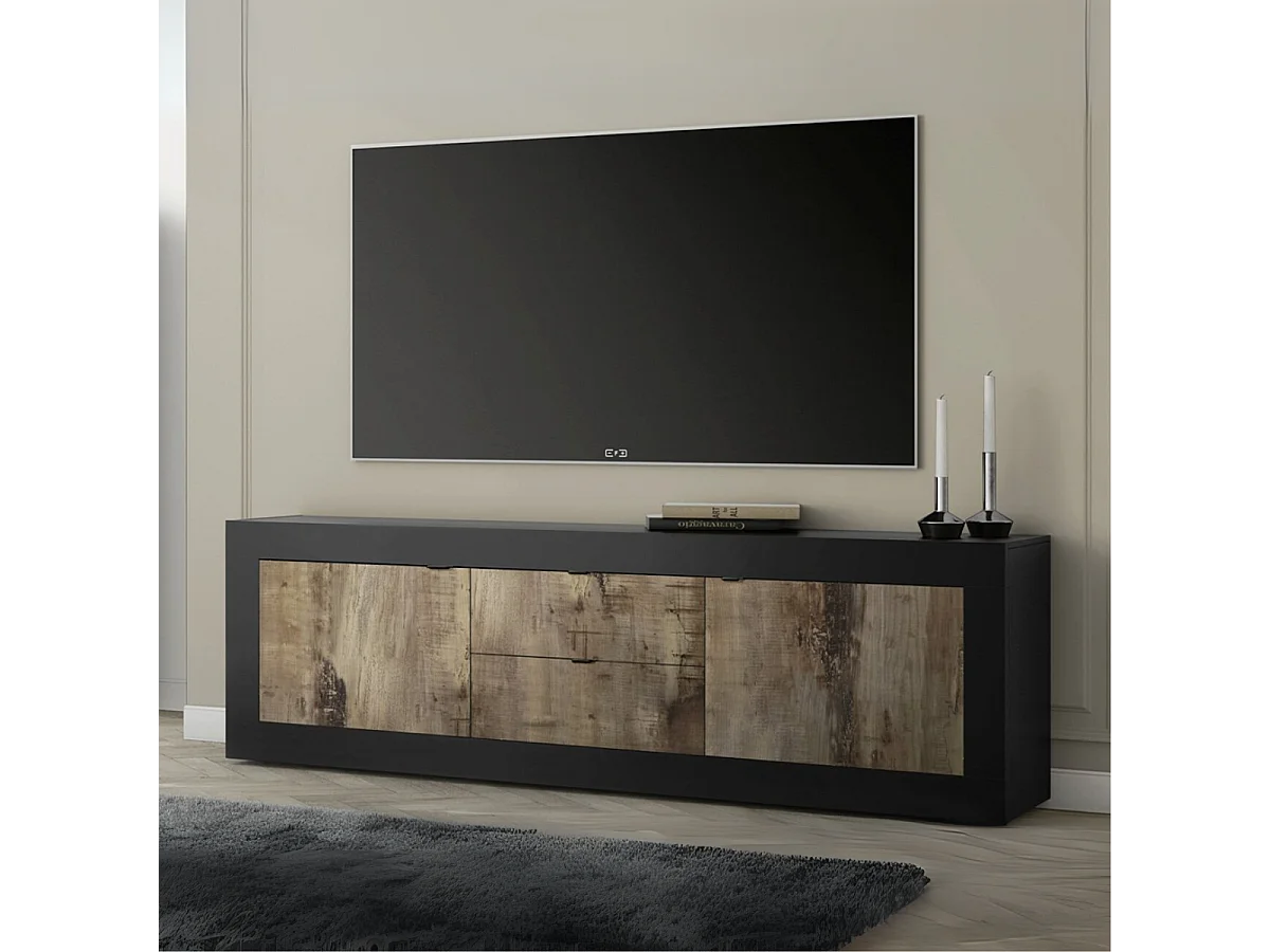 Buffet bas 2 portes et 2 tiroirs Itinial - L210 cm