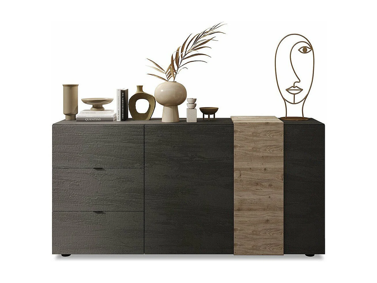 Buffet 2 Portes 3 Tiroirs L181 cm - Pluton