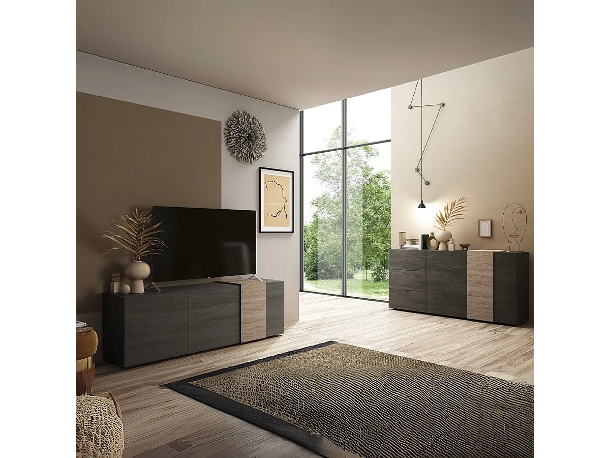 Buffet 2 Porte 3 Cassetti L181 cm - Plutone