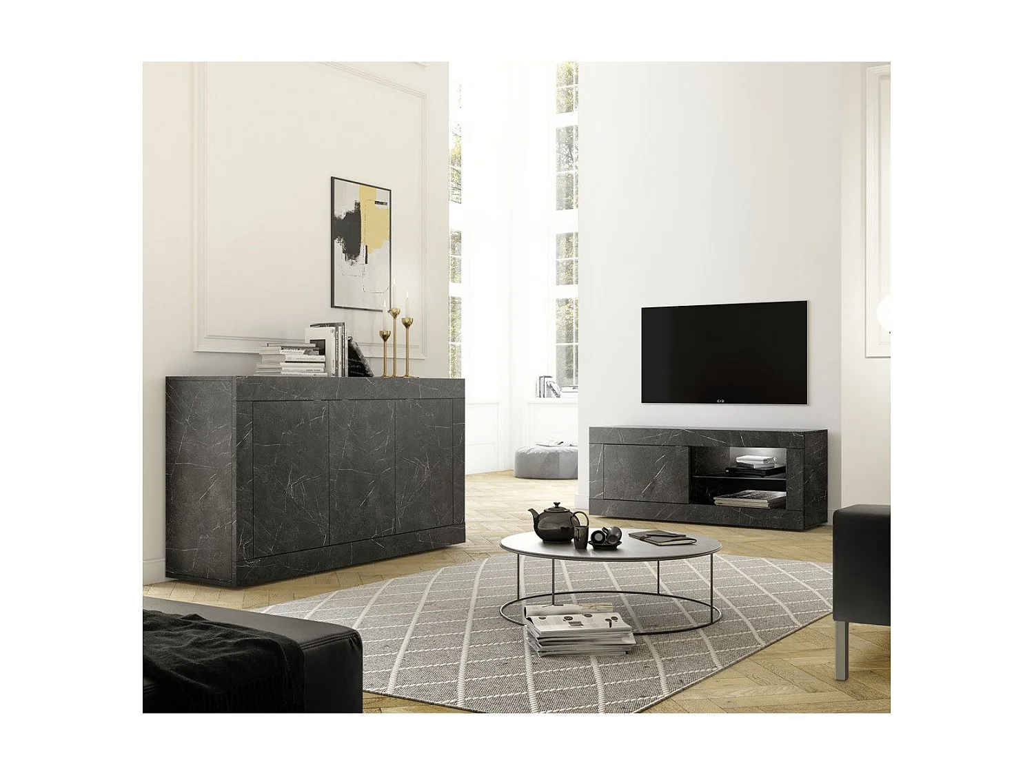 Kredens 3-drzwiowy Initial - L160 cm