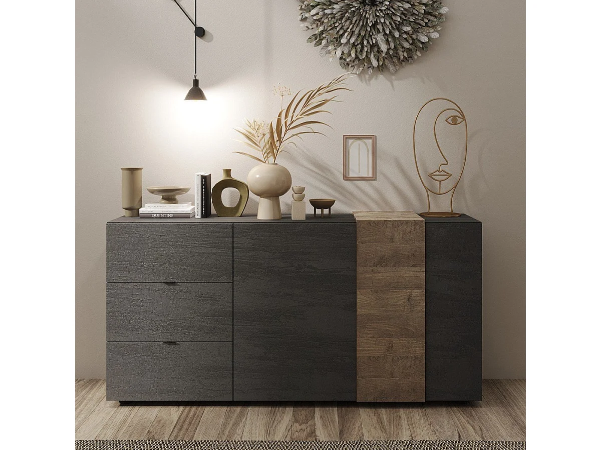 Buffet 2 Porte 3 Cassetti L181 cm - Plutone