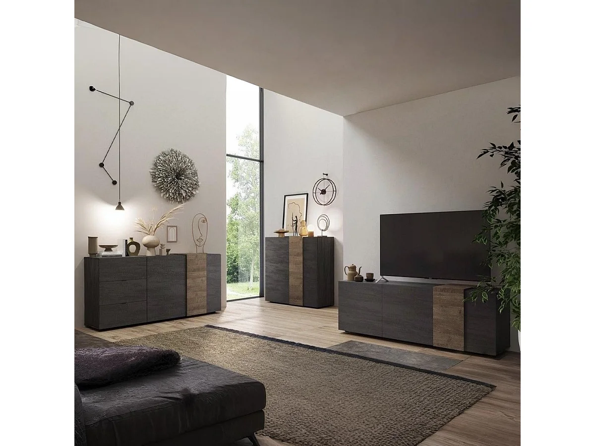 Buffet 2 Porte 3 Cassetti L181 cm - Plutone