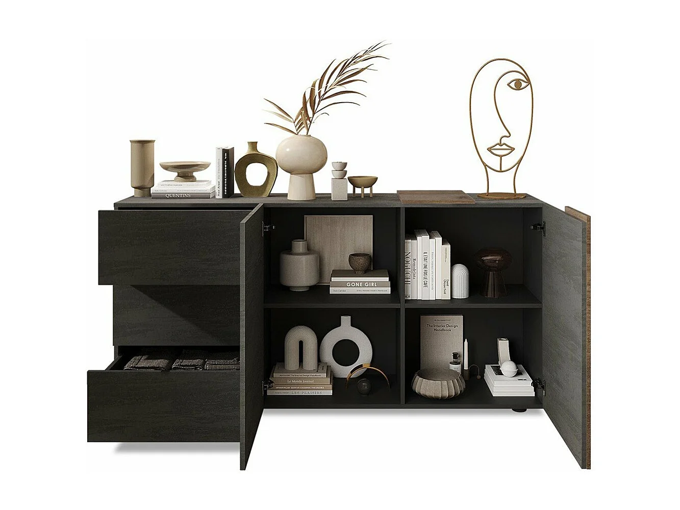 Buffet 2 Porte 3 Cassetti L181 cm - Plutone