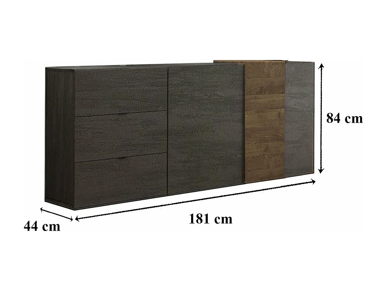 Buffet 2 Porte 3 Cassetti L181 cm - Plutone