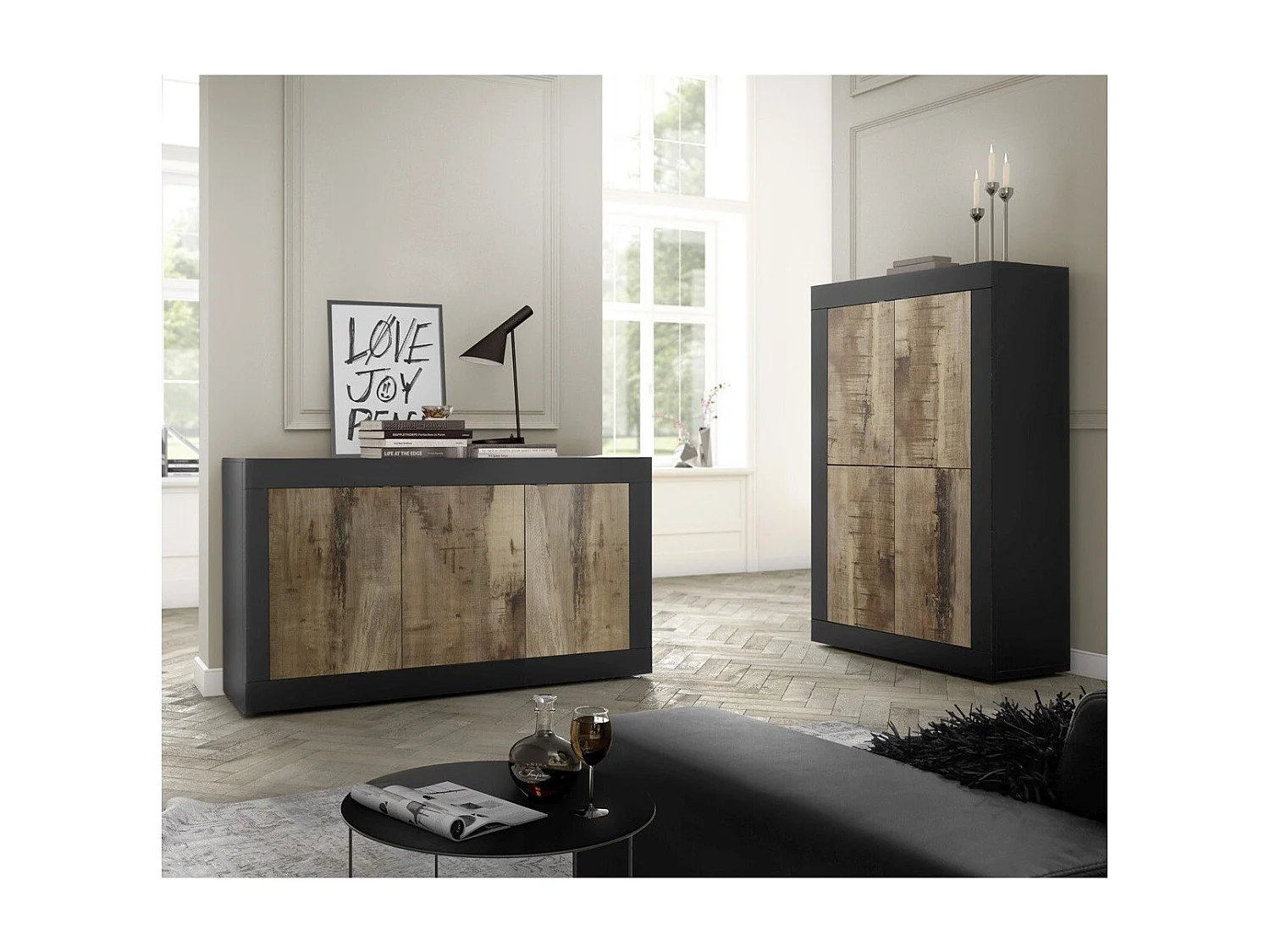 Meuble 4 Portes en Bois L101,4 cm - Initial