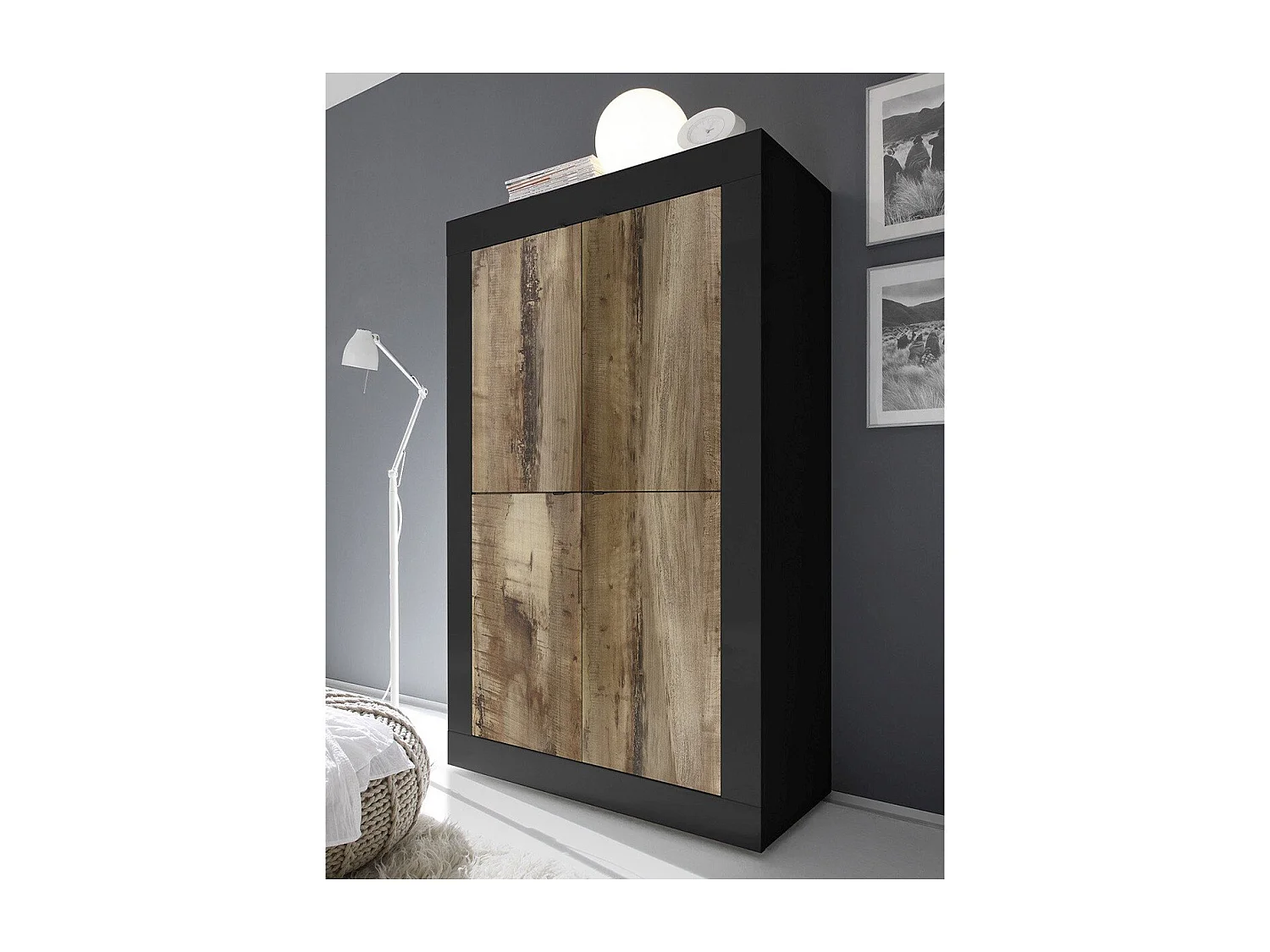 Meuble 4 Portes en Bois L101,4 cm - Initial