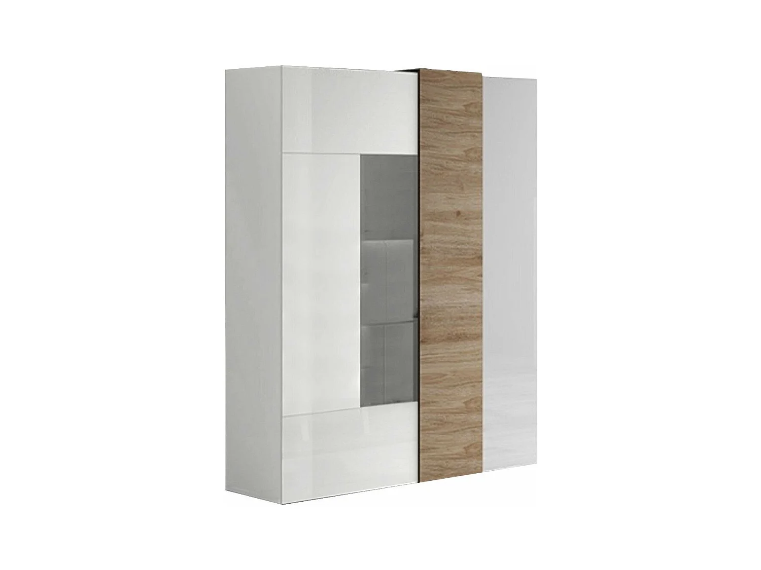 Vitrine 2-türig aus Glas ohne Beleuchtung Pluton - L121 cm