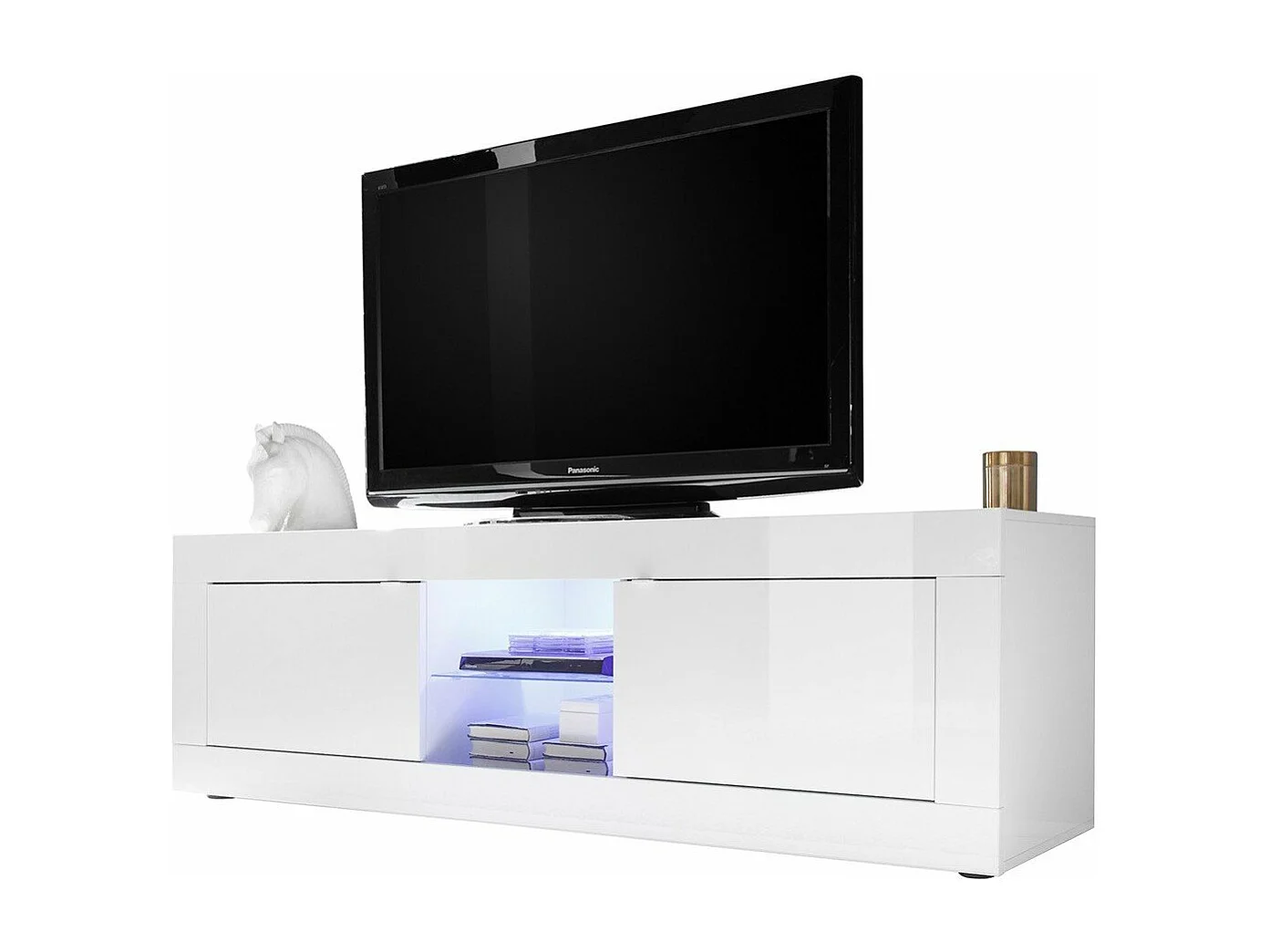 Meuble TV 2 Portes sans Éclairage L180 cm - INITIAL