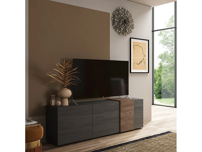 Meuble TV 3 portes battants Pluton - L181 cm