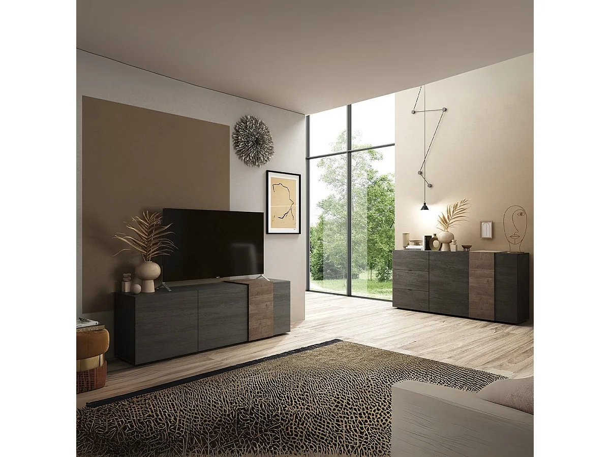 TV-Möbel 3 Schwingtüren Pluton - L181 cm