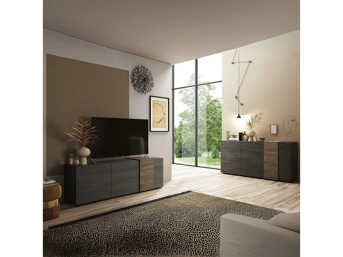 Tv-meubel 3 draaideuren Pluton - L181 cm