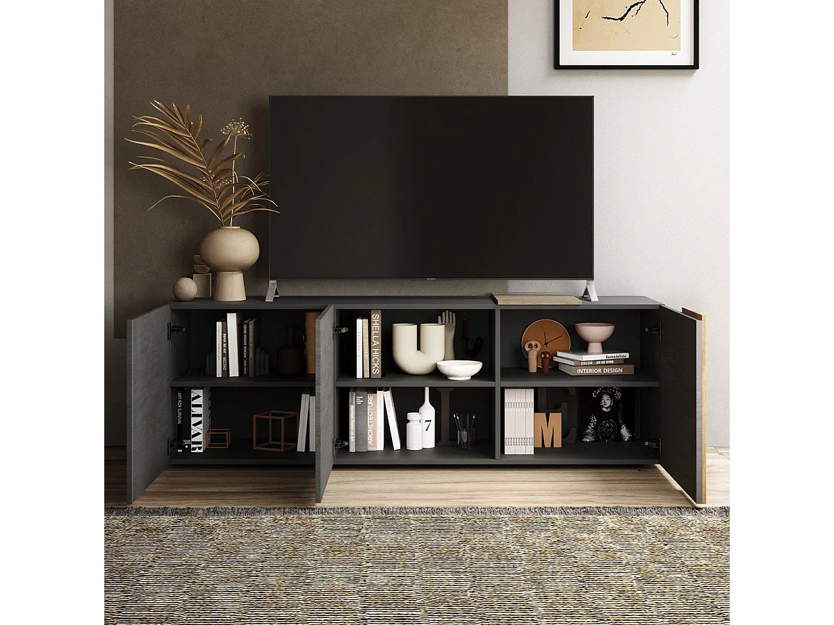 TV-Möbel 3 Schwingtüren Pluton - L181 cm