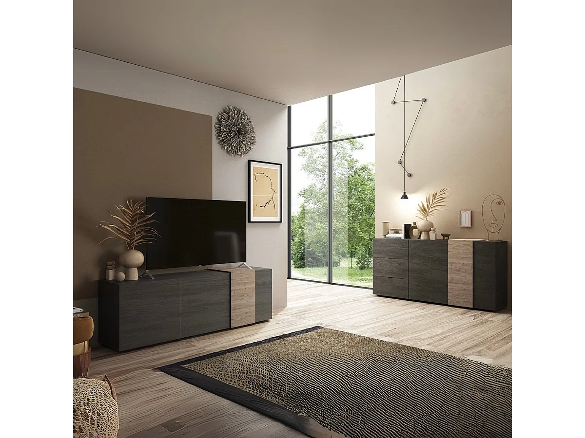 TV-Möbel 3 Schwingtüren Pluton - L181 cm