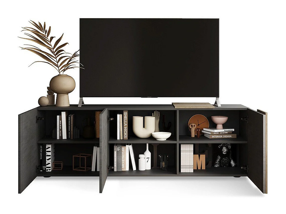 Meuble TV 3 portes battants Pluton - L181 cm