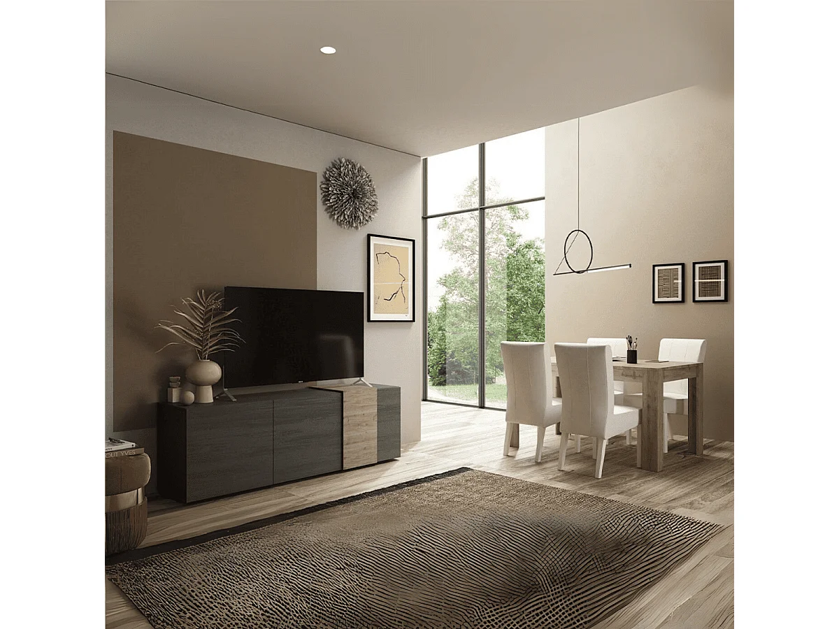 Meuble TV 3 portes battants Pluton - L181 cm