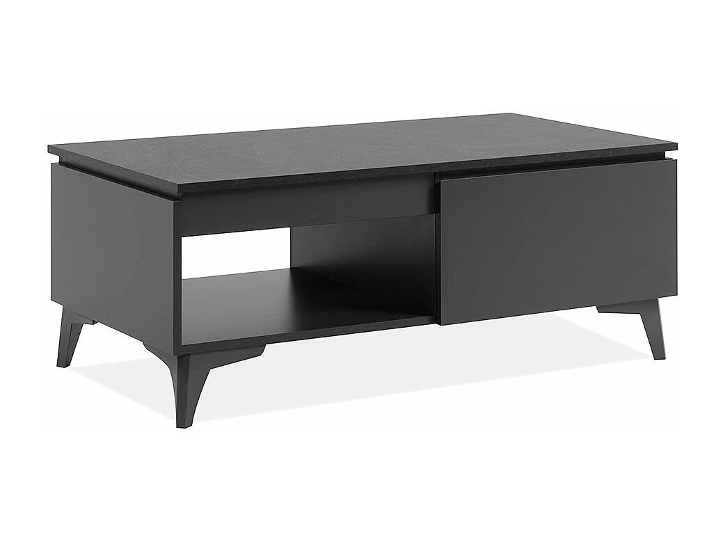 Tavolino basso 1 cassetto 1 nicchia L100 cm - BERTRIX