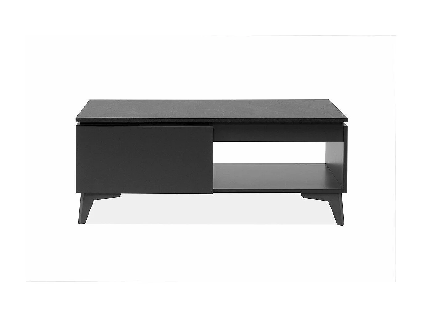 Tavolino basso 1 cassetto 1 nicchia L100 cm - BERTRIX