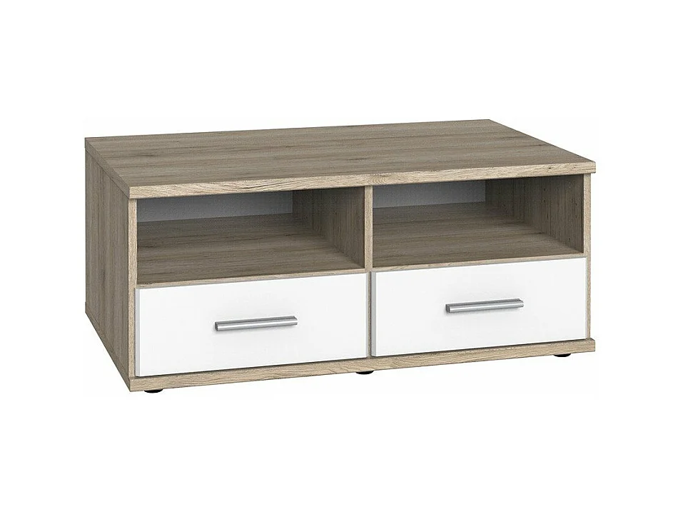 Meuble TV 2 Tiroirs 2 Niches - L92 cm