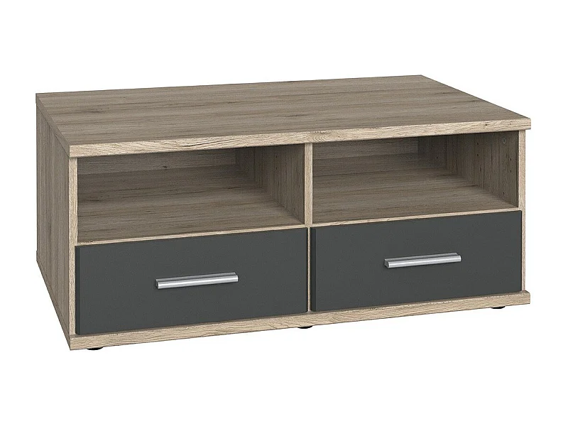 Meuble TV 2 Tiroirs 2 Niches - L92 cm