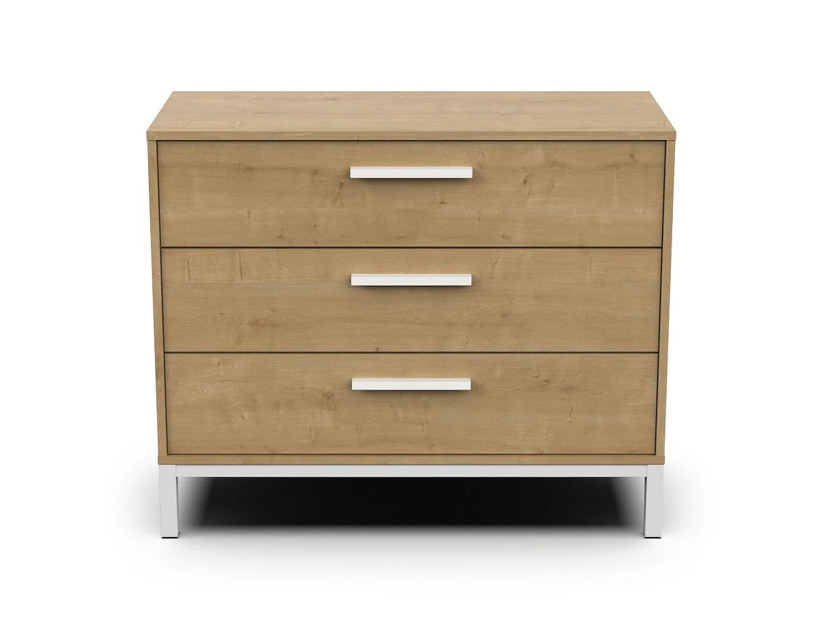 Cômoda 3 gavetas Craft - Estilo Industrial - L90,7 cm